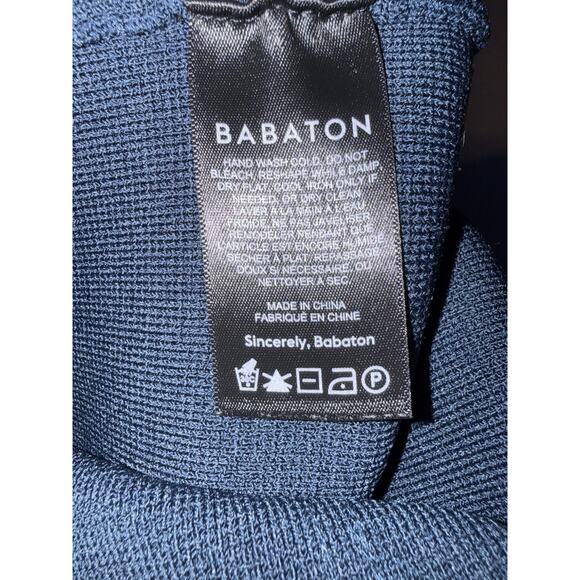 Aritzia Babaton Sculpt Knit Ribbed Mini Dress Size Large In Monarch Teal Bodycon - Picture 9 of 11